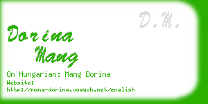 dorina mang business card